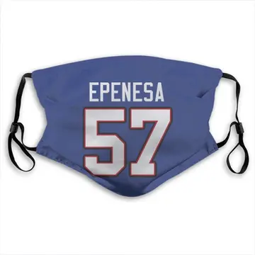 AJ Epenesa Buffalo Bills Royal Blue Washable & Reusable Face Mask