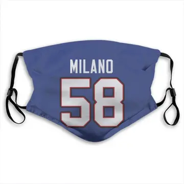 Matt Milano Buffalo Bills Royal Blue Washable & Reusable Face Mask