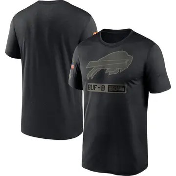 Men's Buffalo Bills Black 2020 Salute to Service Team Logo Performance T-Shirt