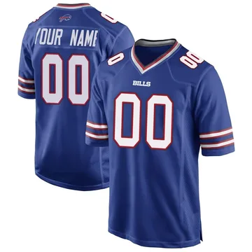 Men's Custom Buffalo Bills Game Royal Blue Team Color Jersey