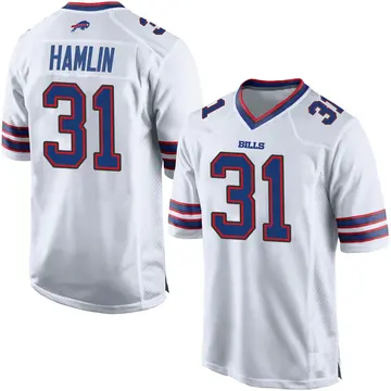Men's Damar Hamlin Buffalo Bills Game White Jersey