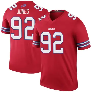 Men's DaQuan Jones Buffalo Bills Legend Red Color Rush Jersey