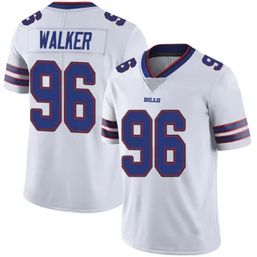 Men's Deone Walker Buffalo Bills Limited White Color Rush Vapor Untouchable Jersey