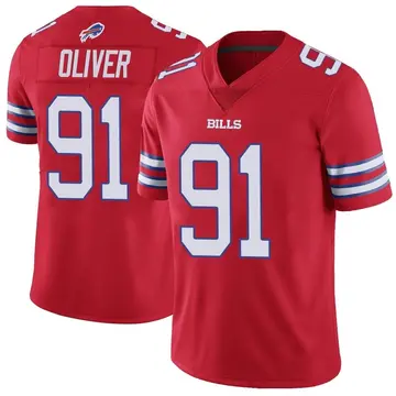Men's Ed Oliver Buffalo Bills Limited Red Color Rush Vapor Untouchable Jersey