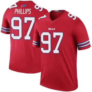 Men's Jordan Phillips Buffalo Bills Legend Red Color Rush Jersey