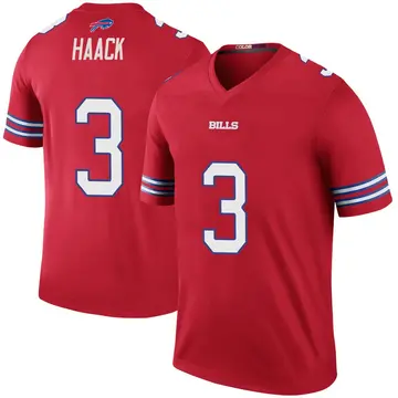 Men's Matt Haack Buffalo Bills Legend Red Color Rush Jersey