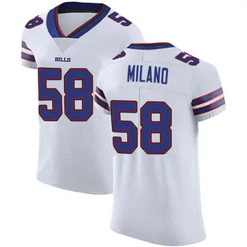 Men's Matt Milano Buffalo Bills Elite White Vapor Untouchable Jersey