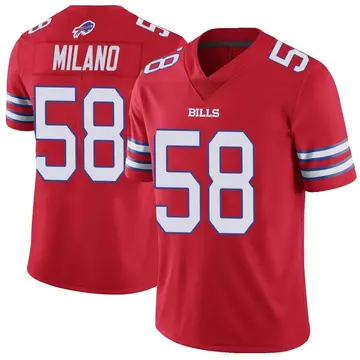 Men's Matt Milano Buffalo Bills Limited Red Color Rush Vapor Untouchable Jersey