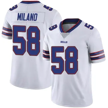 Men's Matt Milano Buffalo Bills Limited White Color Rush Vapor Untouchable Jersey