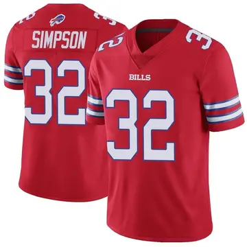 Men's O. J. Simpson Buffalo Bills Limited Red Color Rush Vapor Untouchable Jersey