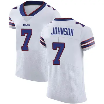 Men's Taron Johnson Buffalo Bills Elite White Vapor Untouchable Jersey