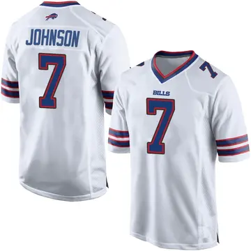 Men's Taron Johnson Buffalo Bills Game White Jersey