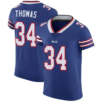 Men's Thurman Thomas Buffalo Bills Elite Royal Blue Team Color Vapor Untouchable Jersey