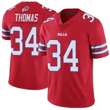 Men's Thurman Thomas Buffalo Bills Limited Red Color Rush Vapor Untouchable Jersey