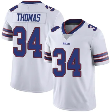 Men's Thurman Thomas Buffalo Bills Limited White Color Rush Vapor Untouchable Jersey
