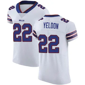 Men's T.J. Yeldon Buffalo Bills Elite White Vapor Untouchable Jersey