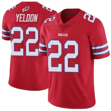 Men's T.J. Yeldon Buffalo Bills Limited Red Color Rush Vapor Untouchable Jersey
