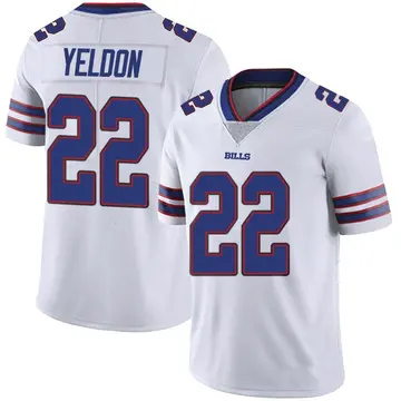Men's T.J. Yeldon Buffalo Bills Limited White Color Rush Vapor Untouchable Jersey