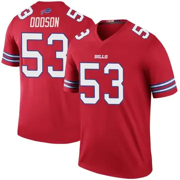 Men's Tyrel Dodson Buffalo Bills Legend Red Color Rush Jersey
