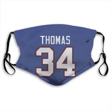 Thurman Thomas Buffalo Bills Royal Blue Washable & Reusable Face Mask