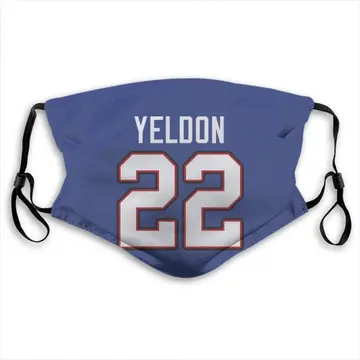T.J. Yeldon Buffalo Bills Royal Blue Washable & Reusable Face Mask