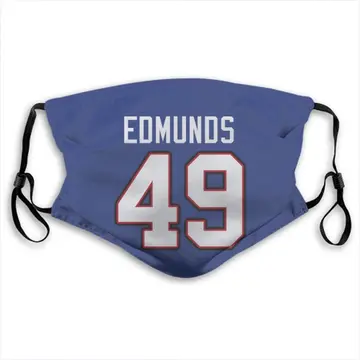 Tremaine Edmunds Buffalo Bills Royal Blue Washable & Reusable Face Mask