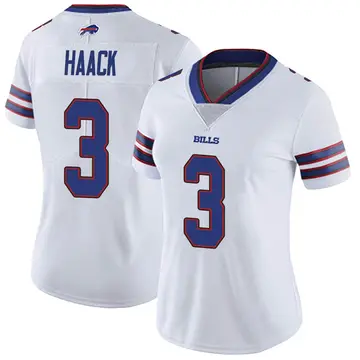 Women's Matt Haack Buffalo Bills Limited White Color Rush Vapor Untouchable Jersey