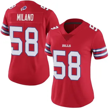 Women's Matt Milano Buffalo Bills Limited Red Color Rush Vapor Untouchable Jersey