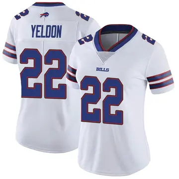 Women's T.J. Yeldon Buffalo Bills Limited White Color Rush Vapor Untouchable Jersey