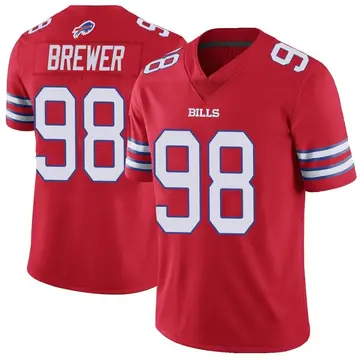 Youth C.J. Brewer Buffalo Bills Limited Red Color Rush Vapor Untouchable Jersey