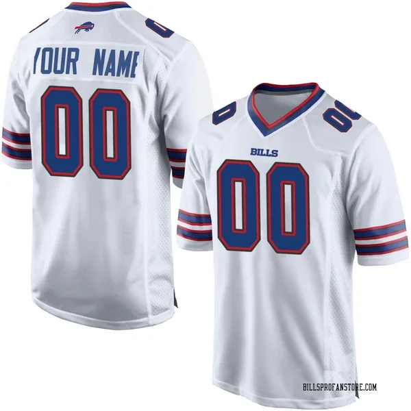 Youth Custom Buffalo Bills Game White Jersey