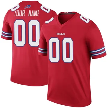 Youth Custom Buffalo Bills Legend Red Color Rush Jersey