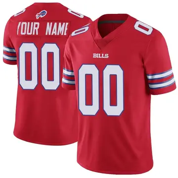 Youth Custom Buffalo Bills Limited Red Color Rush Vapor Untouchable Jersey