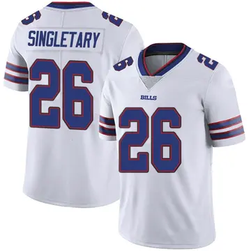 Youth Devin Singletary Buffalo Bills Limited White Color Rush Vapor Untouchable Jersey