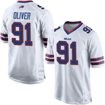 Youth Ed Oliver Buffalo Bills Game White Jersey