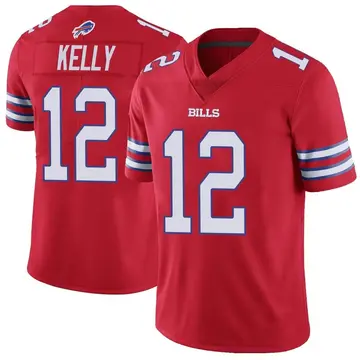 Youth Jim Kelly Buffalo Bills Limited Red Color Rush Vapor Untouchable Jersey