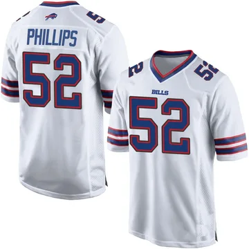 Youth Jordan Phillips Buffalo Bills Game White Jersey