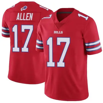 Youth Josh Allen Buffalo Bills Limited Red Color Rush Vapor Untouchable Jersey