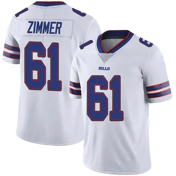 Youth Justin Zimmer Buffalo Bills Limited White Color Rush Vapor Untouchable Jersey