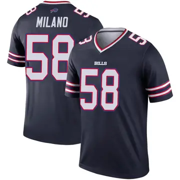 Youth Matt Milano Buffalo Bills Legend Navy Inverted Jersey